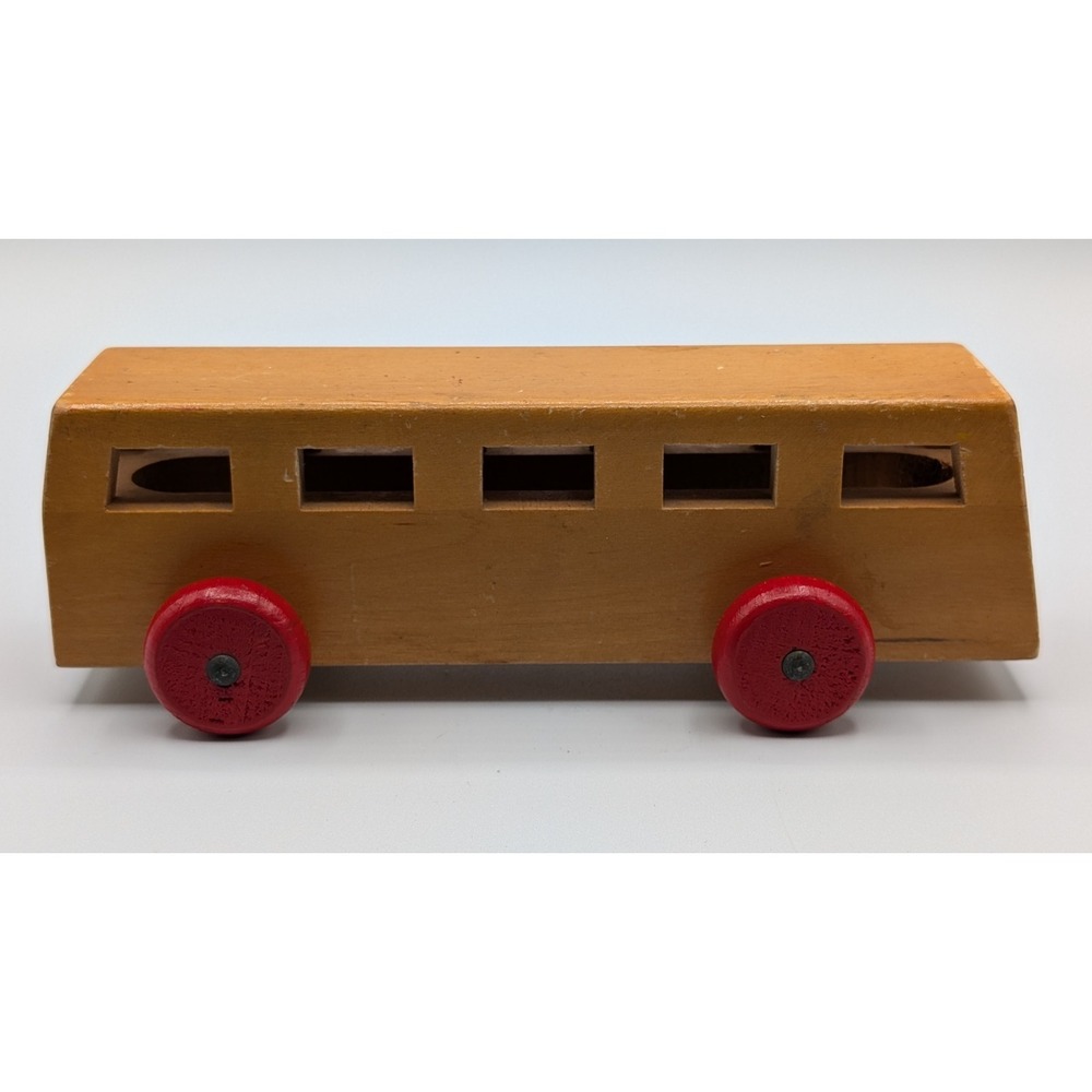 1960s Micki Gemla Vintage Swedish Wooden Bus Toy